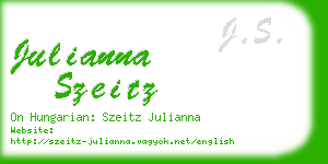 julianna szeitz business card